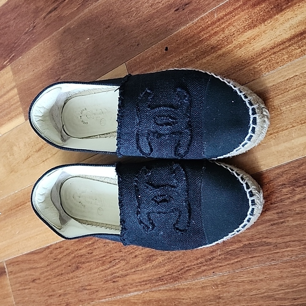❤️Chanel black espadrilles EUR 40 US 9